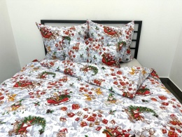 Pościel Świąteczna - 160x200cm - 100% Bawełna