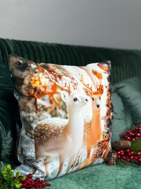 Poszewka świąteczna - 45x45cm - Welur - 2szt