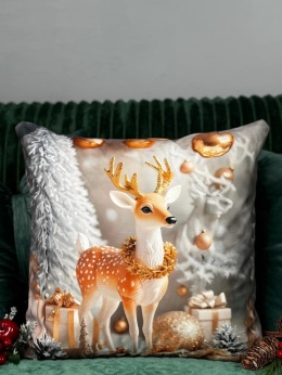 Poszewka świąteczna - 45x45cm - Welur - 2szt