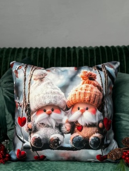 Poszewka świąteczna - 45x45cm - Welur - 2szt