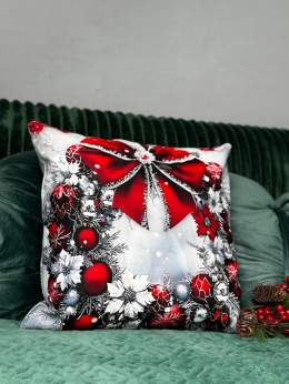 Poszewka świąteczna - 45x45cm - Welur - 2szt