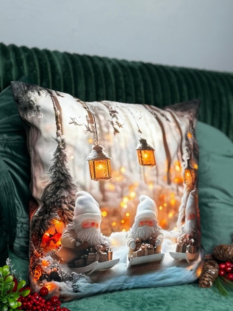 Poszewka świąteczna - 45x45cm - Welur - 2szt