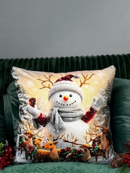 Poszewka świąteczna - 45x45cm - Welur - 2szt