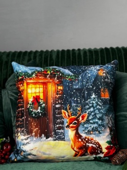 Poszewka świąteczna - 45x45cm - Welur - 2szt