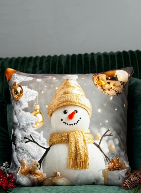 Poszewka świąteczna - 45x45cm - Welur - 2szt