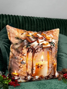 Poszewka świąteczna - 45x45cm - Welur - 2szt