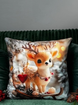 Poszewka świąteczna - 45x45cm - Welur - 2szt