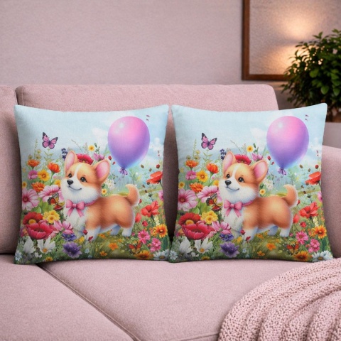 2x Poszewka 40x40cm welurowa dekoracyjna