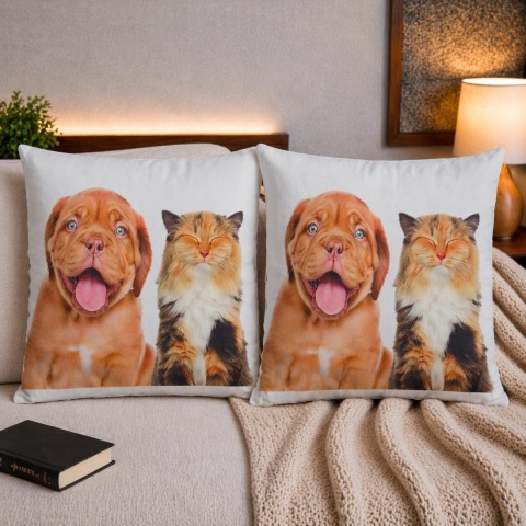 2x Poszewka 40x40cm welurowa dekoracyjna