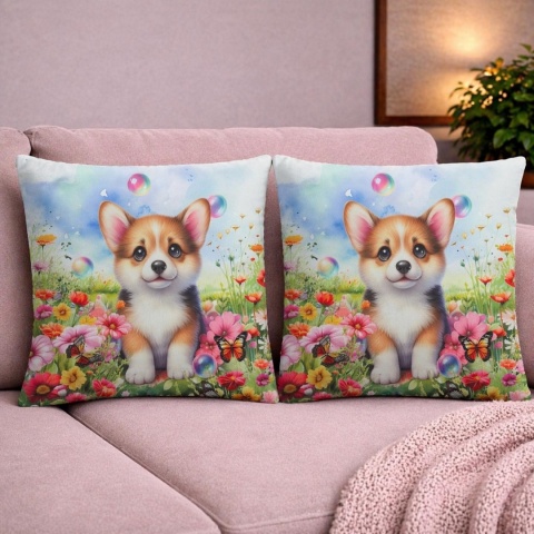 2x Poszewka 40x40cm welurowa dekoracyjna