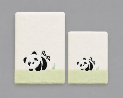 Zestaw 2szt. ręcznik kąpielowy "Panda" mikrofibra 50x100cm i 70x140cm