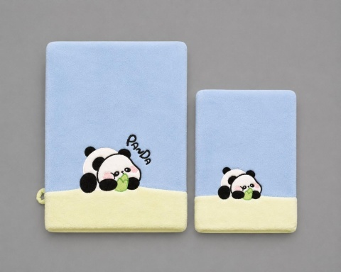 Zestaw 2szt. ręcznik kąpielowy "Panda" mikrofibra 50x100cm i 70x140cm